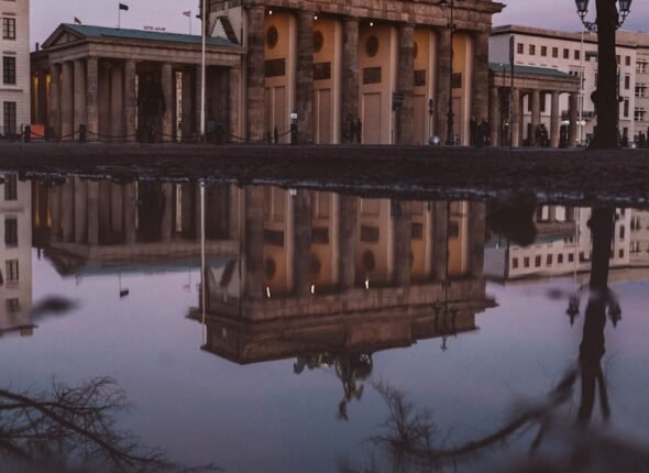 reflection of building on water